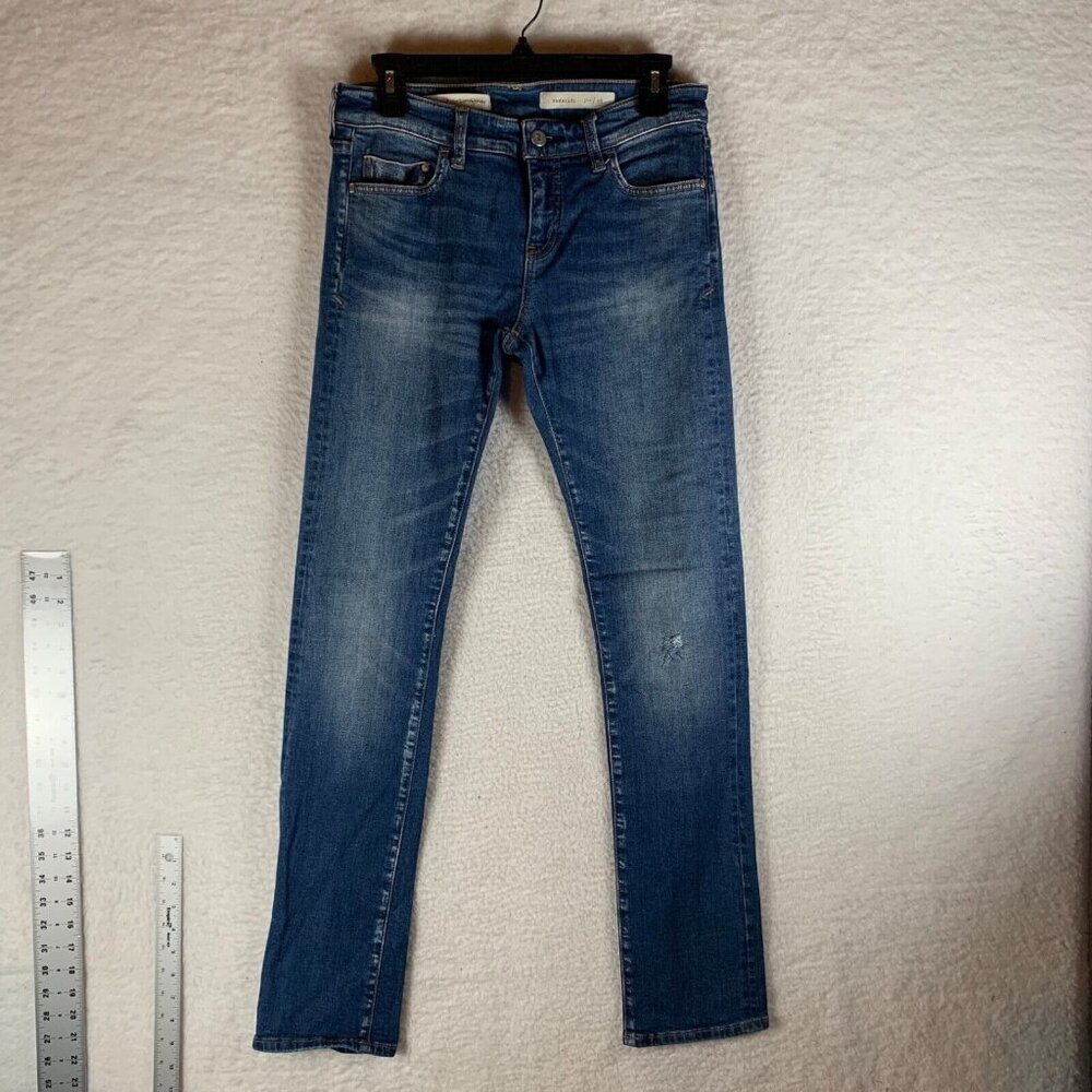 Pilcro and the Letterpress Women's Mid-rise Straight Parallel Jeans Size 28 9524